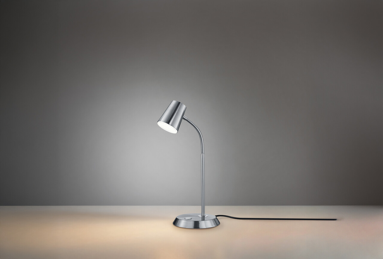 Lampa de masa Narcos, TRIO, 15x38 cm, 6.9W, 1x SMD, metal, nichel mat - imagine 5